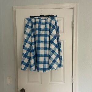 Molly Moorkamp Blue Gingham skirt size 18
